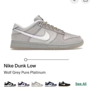 Nike Dunk Low Wolf Grey Pure Platinum Sneakers
